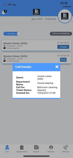 Android application Contel Emp screenshort