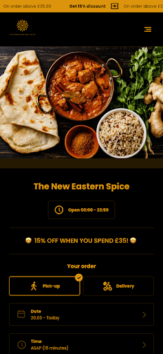 Android application The New Eastern Spice screenshort