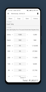 Cash Calculator | Cash Tally