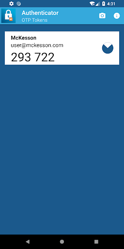 McKesson Authenticator Screen 2