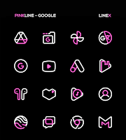 screenshot of PinkLine Icon Pack :LineX Pink