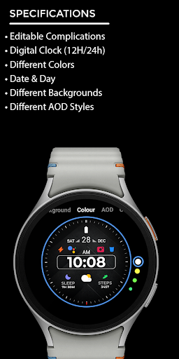 Night ver 58 - watch face screenshot 9