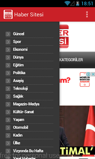 Haber Sitesi Screen 2