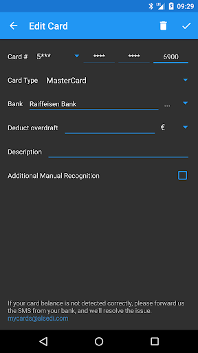 My Credit Cards Screen 3
