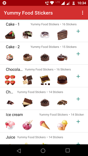 Android application Yummy Food Stickers for WA screenshort