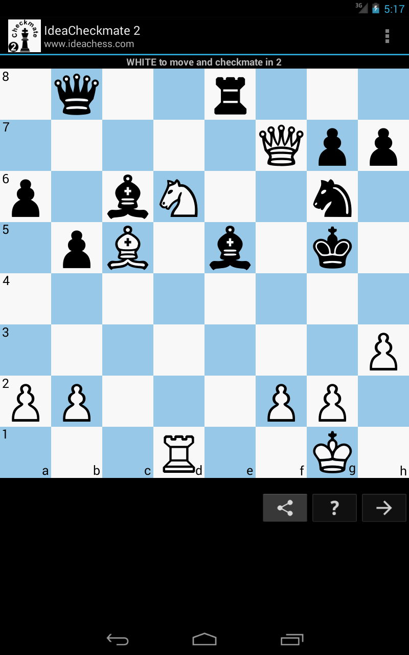 Android application 2 move checkmate chess puzzles screenshort