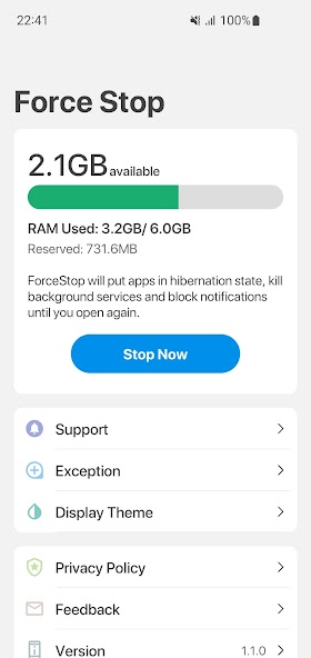 ForceStop - Close Running Apps 1.0.6 APK + Mod (Unlimited money) إلى عن على ذكري المظهر