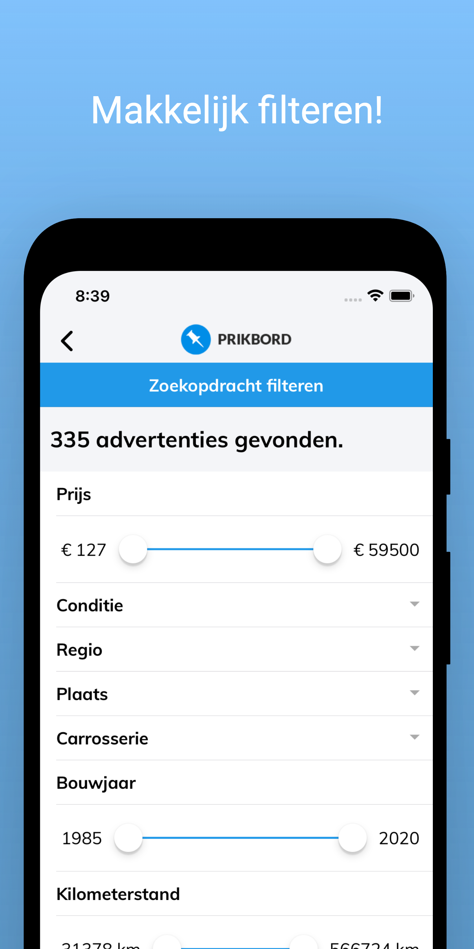 Android application ZeelandNet Prikbord screenshort