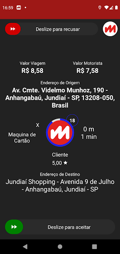Android application Movpop - Motorista screenshort