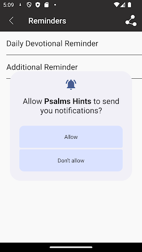 Android application Psalms Hints for Preaching screenshort