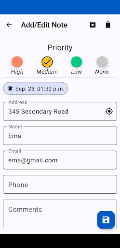 NoteR Screen 2