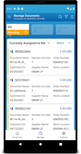 Android application GEP - FIELD SERVICES screenshort