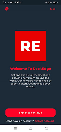Android application Rockedge screenshort