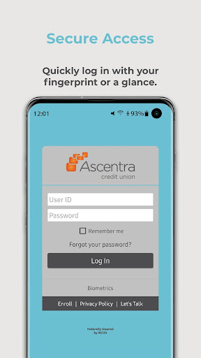 Android application Ascentra CU Mobile screenshort