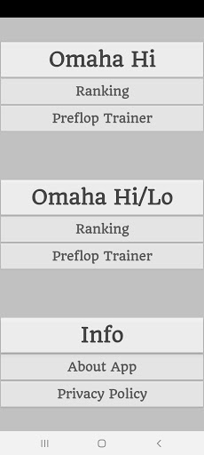 Omaha Preflop Trainer Screen 3