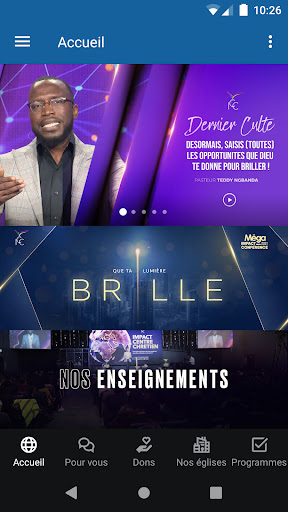 Android application Impact Centre Chrétien screenshort