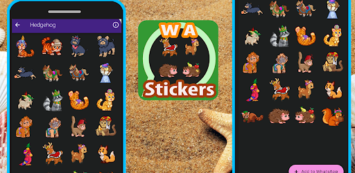 Cute Hedgehog Stickers For WA