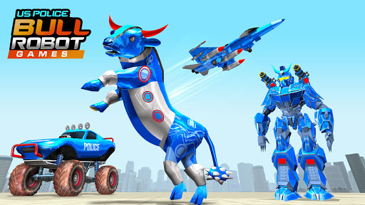 Police Bull Robot Truck Games Screen 2