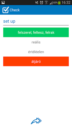 Hungarian English dictionary Screenshot