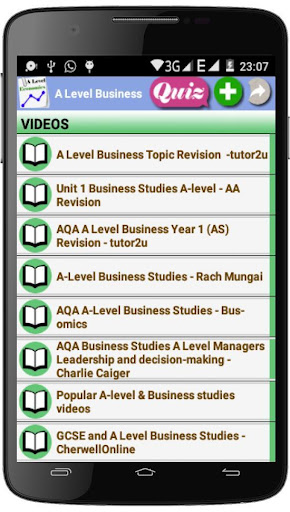 Android application A Level Business screenshort