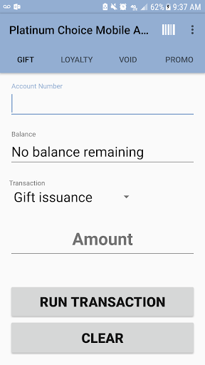 Android application Platinum Choice Bankcard Gift screenshort