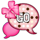 GO SMS - Pink Dot Bows icon