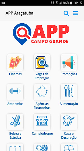 Android application APP Campo Grande screenshort