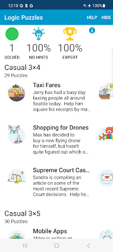 Logic Grid Puzzles screenshot