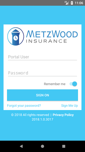 Android application MetzWood Insurance Online screenshort