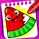 Herunterladen Fruits Coloring book Kids Food Installieren Sie Neueste APK Downloader