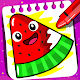 Fruits Coloring book for kids & Food Drawing book