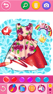 Glitter dress coloring and dra 2