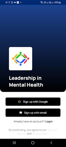 Android application Leadership in Mental Health screenshort