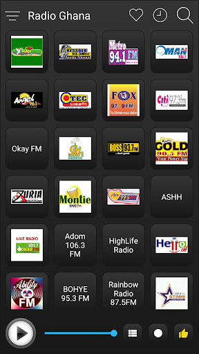Android application Ghana Radio FM AM Music screenshort