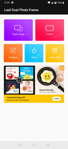 Android application Leaf Dual Photo Frame screenshort