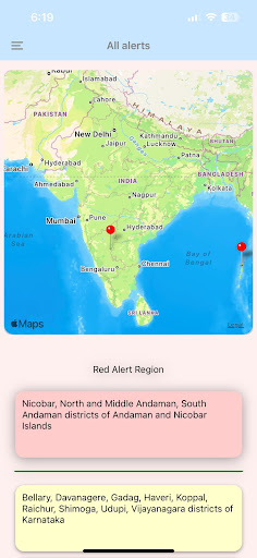 Android application DisasterHelpHub screenshort
