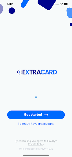 Android application ExtraCard screenshort