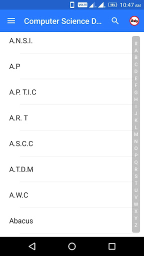 Computer Science Dictionary Screen 2