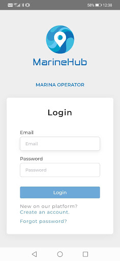 Android application MarineHub Operator App screenshort