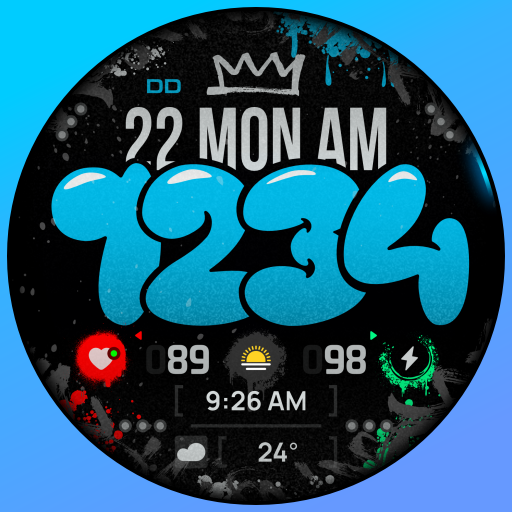 SH083 Watch Face, WearOS watch