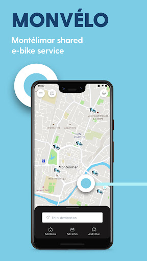 Android application MonVélo Montélimar screenshort