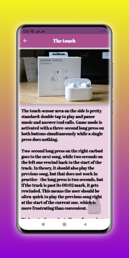 Android application Honor Choice Earbuds X guide screenshort