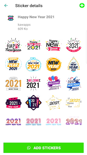 Happy New Year Stickers 2021