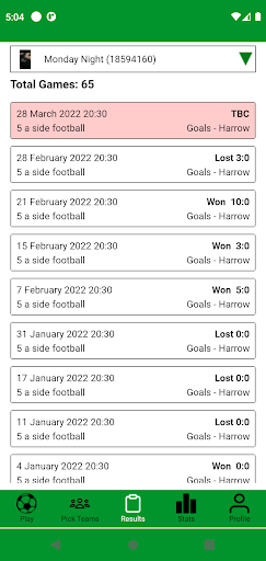 Football & Stats Screen 3