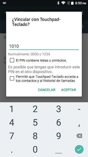 Teclado y Touchpad BT Screen 3