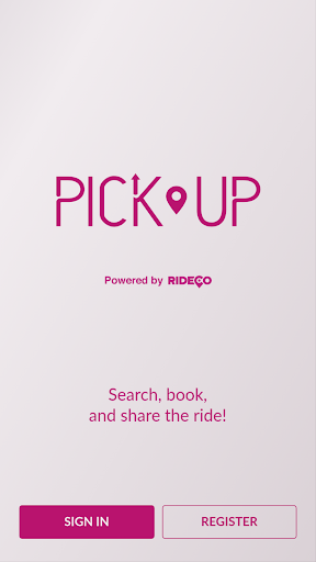 Android application Pick-Up On-Demand screenshort