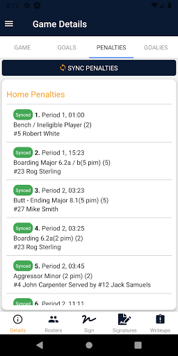 RAMP GameSheets Screen 3
