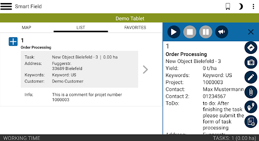 Android application Smart Field Service screenshort