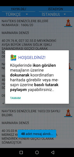 Android application NAVTEX Broadcasts (TR & GR) screenshort