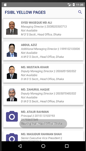FSIB Yellow Pages Screen 3
